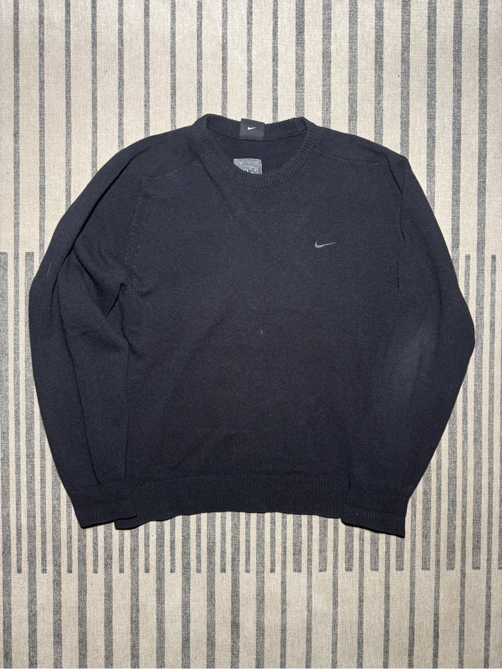 Vintage Y2K Nike Golf Black Knit Crewneck Sweater - Size L